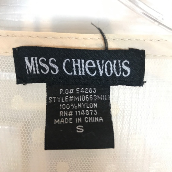 Cream Mesh Hippy Boho Top size Small - Picture 5 of 5